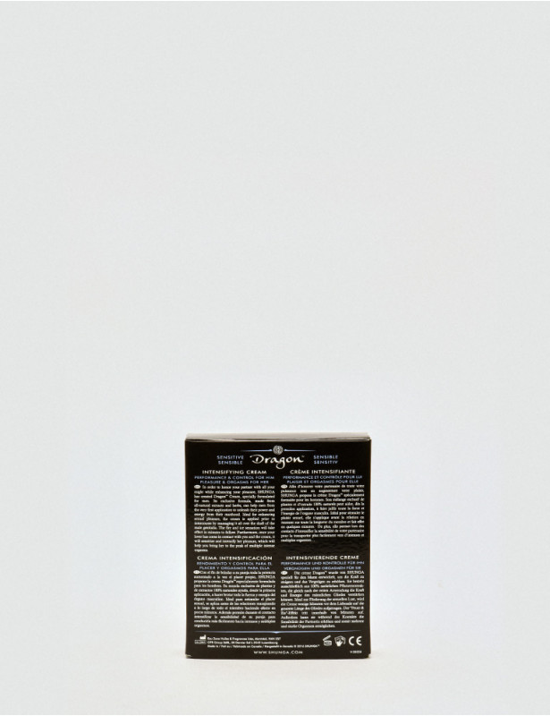 verso packaging crème intensifiante dragon virilité shunga sensible