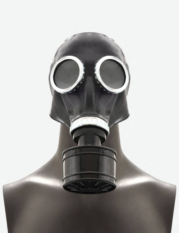 cartouche filtrante sur masque à gaz