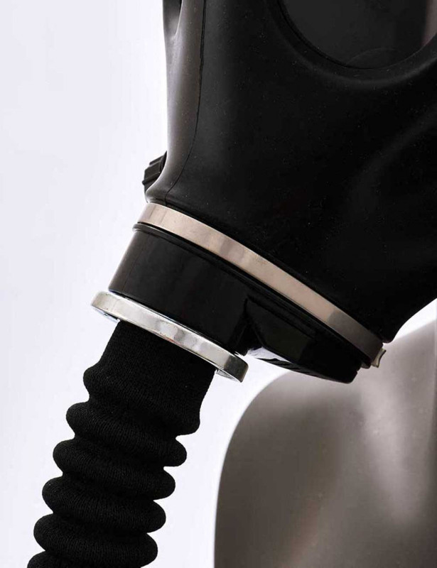 raccord masque à gaz avec tuyau filtrant