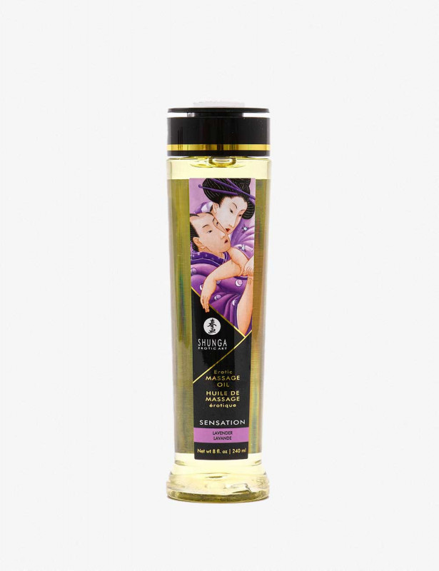 huile de massage Shunga Sensation lavande 240 ml
