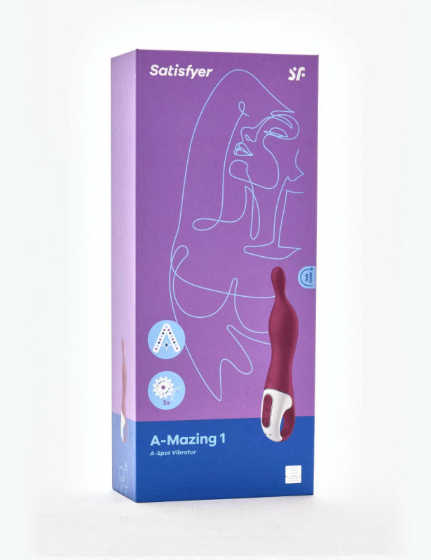 étuit vibromasseur waterproof Satisfyer A-Mazing 1 berry