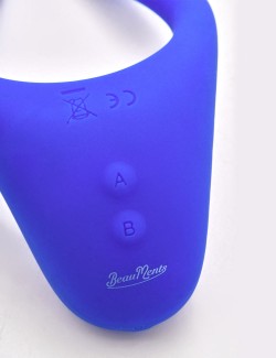 bouton vitesse stimulateur vibrant Doppio BeauMents bleu