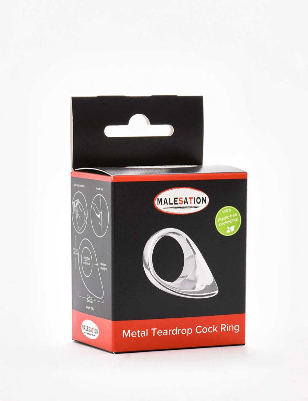 cockring goutte d'eau en metal Malesation