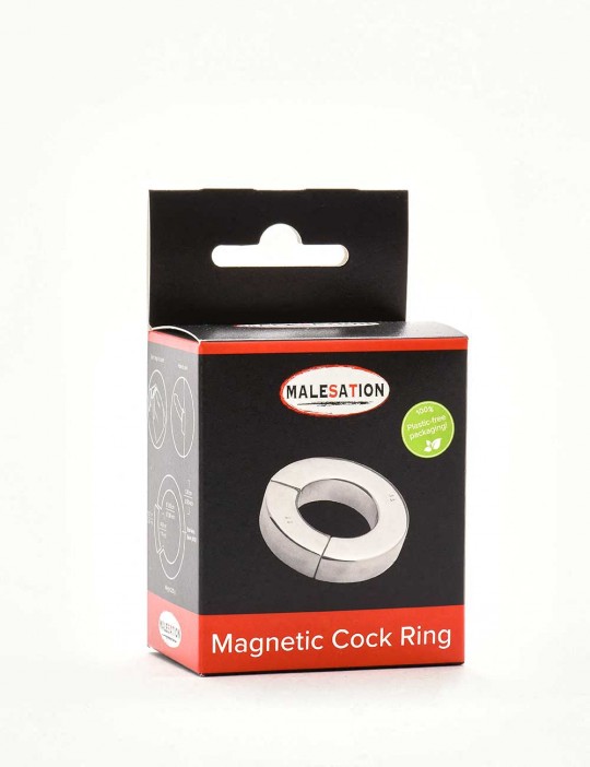 Boite Cockring Malesation Magnetic Metal face