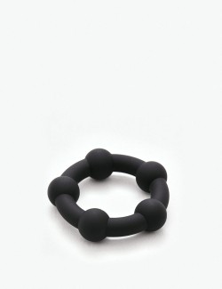 Grand cockring Malesation Black Pearl silicone noir