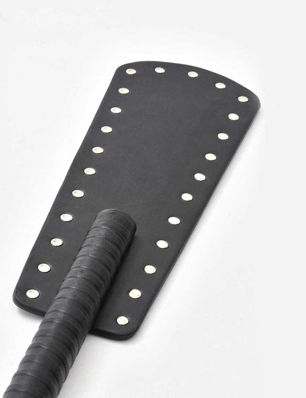 Paddle BDSM Clouté LUX FETISH Noir face