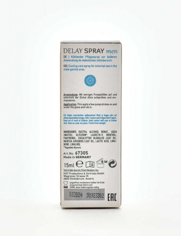 Packaging dos Spray Retardant SHIATSU