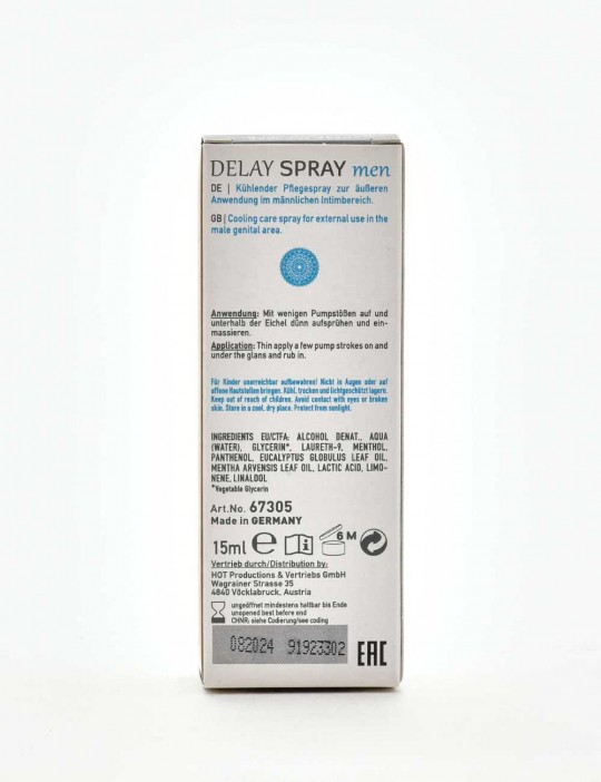 Packaging dos Spray Retardant SHIATSU