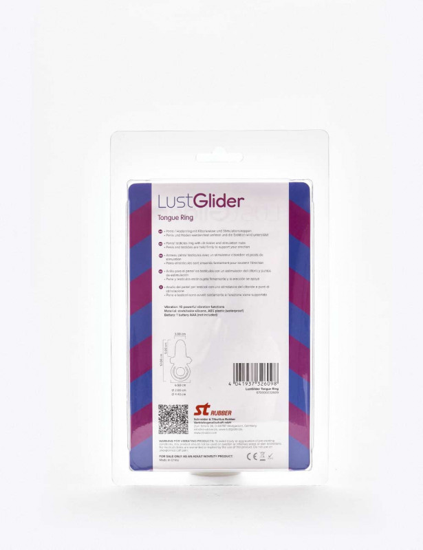 Boite de dos du Double Anneau Vibrant à Picots LustGlider STrubber