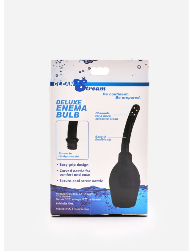 verso du packaging de la Douche Anale Deluxe Enema Bulb - CleanStream