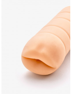 détail de la bouche du masturbateur