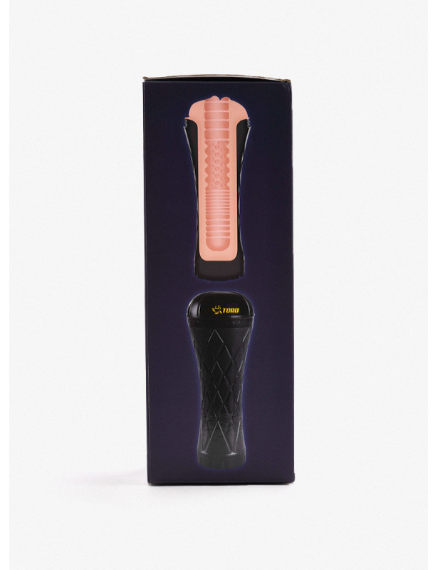 packaging côté avec explication de la gaine intérieure du masturbateur