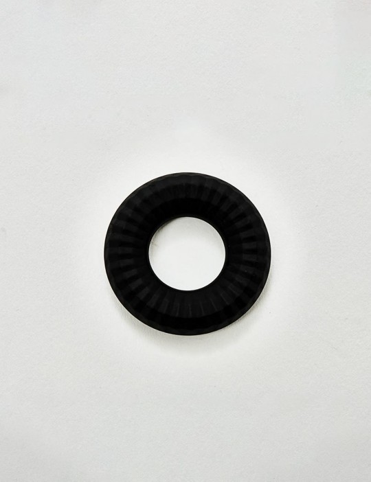 Cockring Liquid Silicone Nitro Ring noir vue du dessus