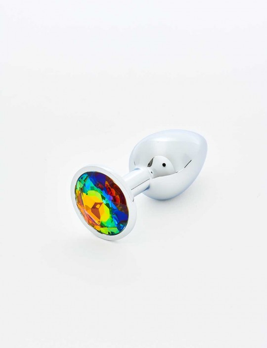 Plug anal bijou Rainbow - Medium - Aluminium