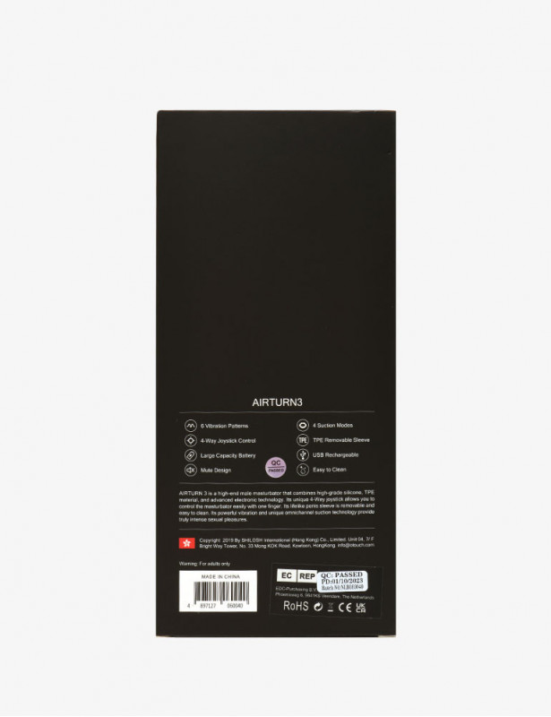 Boite de rangement Otouch Airturn3 - Masturbateur à Succion