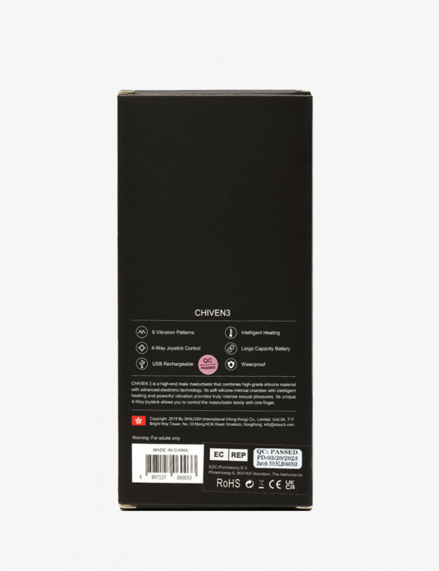 Packaging masturbateur vibrant Otouch Chiven 3 noir