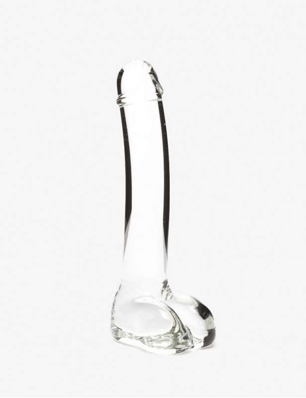 gode réaliste en verre incurvé G-Spot GLAS