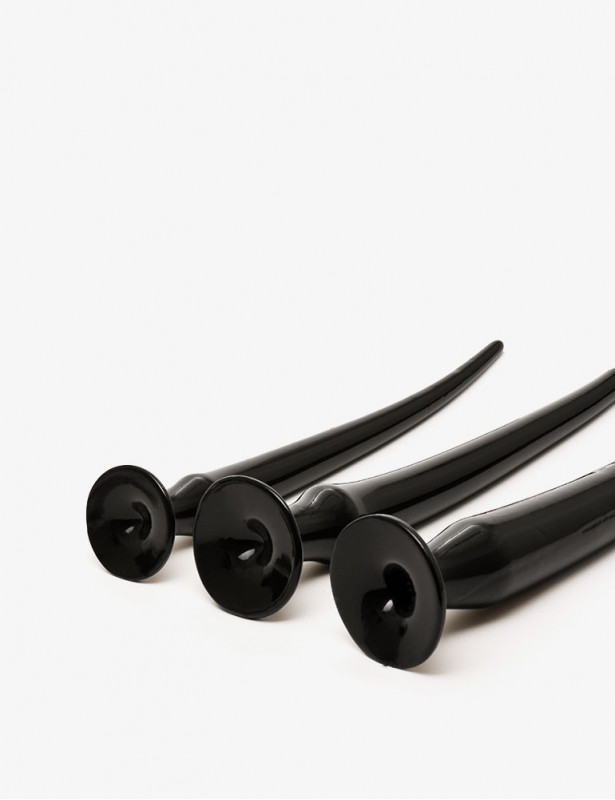 Lot de 3 Plugs Anal d'Entraînement Extrême Hosed noir