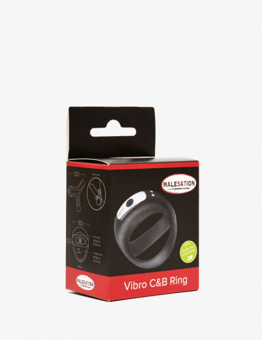 Packaging de l'Anneau Pénien Vibro C&B Malesation noir