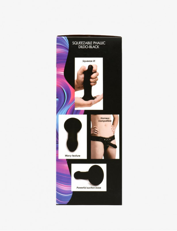 Boite du Gode Phallique Noir Squeeze-It thermo-réactif
