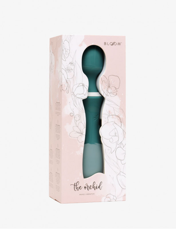 Packaging du Vibromasseur Wand The Orchid Bloom bleu