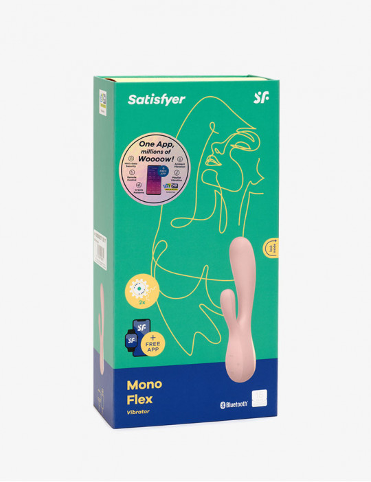 Packaging du Vibromasseur rabbit Mono Flex Satisfyer mauve