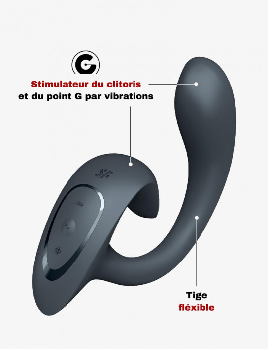 Tige du Vibromasseur Rabbit G for Goddess 1 Satisfyer noir