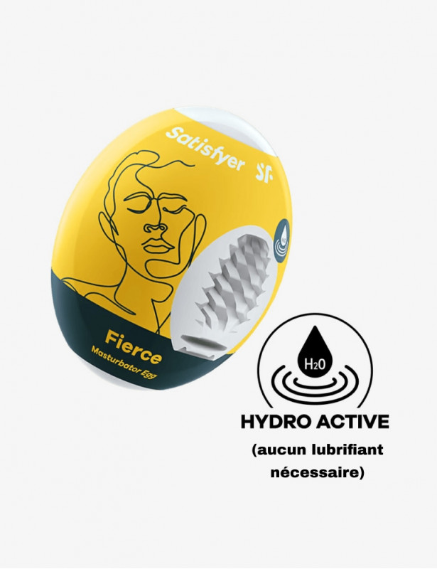 Oeuf masturbateur Fierce avec la fonction hydro active