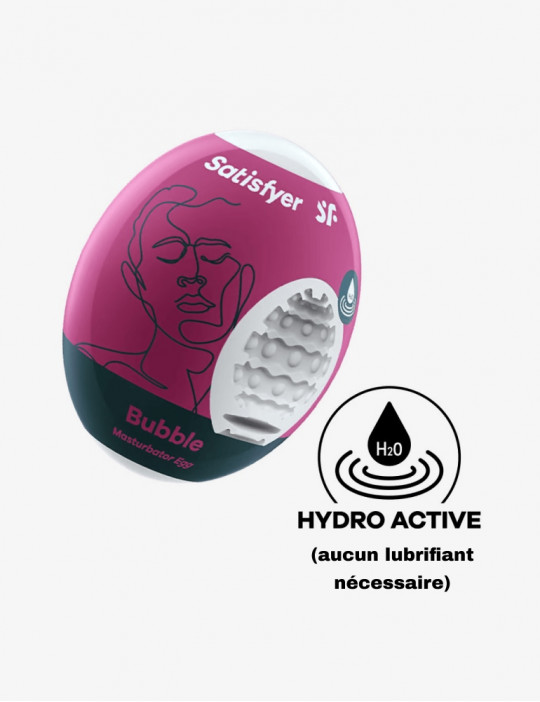 Œuf masturbateur Satisfyer Bubble avec fonction hydro active