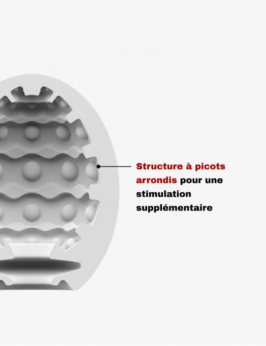 Œuf masturbateur Satisfyer Bubble avec coupe de la gaine structurée