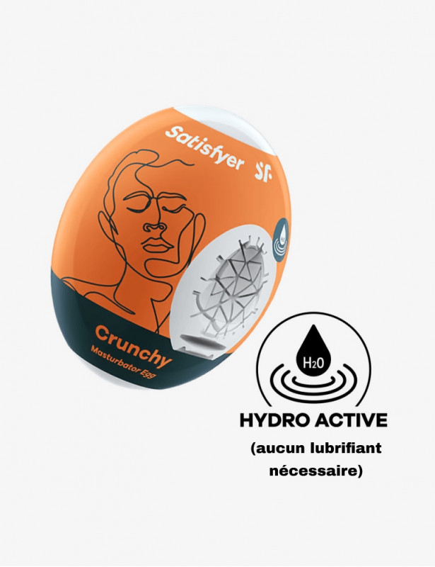 oeuf masturbateur crunchy avec fonction hydro active