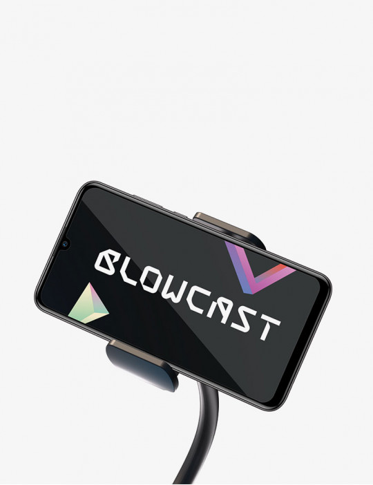 Téléphone sur le support du Blowbot Masturbateur Automatique Blowcast