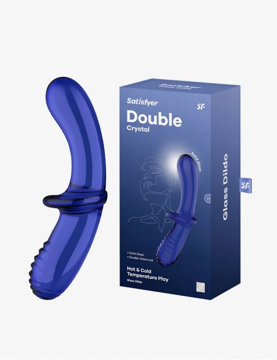 Satisfyer Double Crystal Gode en Verre et son emballage