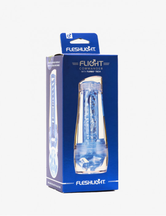 Packaging de la Gaine de Masturbation Fleshlight Flight Commander bleue