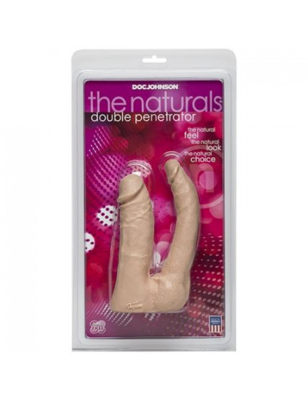 Sextoy double pénétration couleur chair - The Naturals