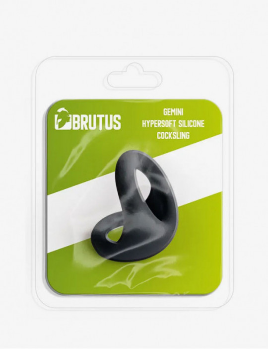 Cockring pénis + testicule en silicone doux - Brutus Gemini