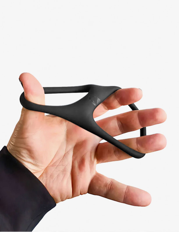 Cockring double : pénis + testicule ultra extensible en silicone