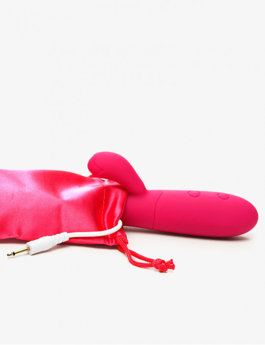 Vibromasseur rabbit double stimulation 18,5 cm - Goodies Candy