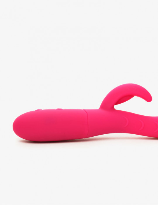 Vibromasseur rabbit texturé ondulé 19,5 cm - Goodies Cakey