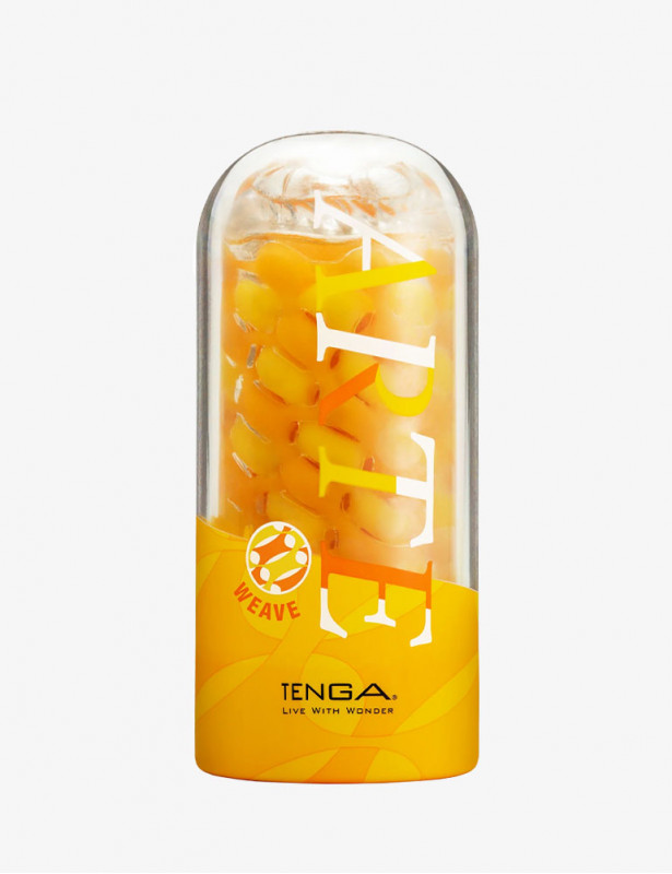 Masturbateurs Tenga Arte Weave - Produit à côté de son packaging