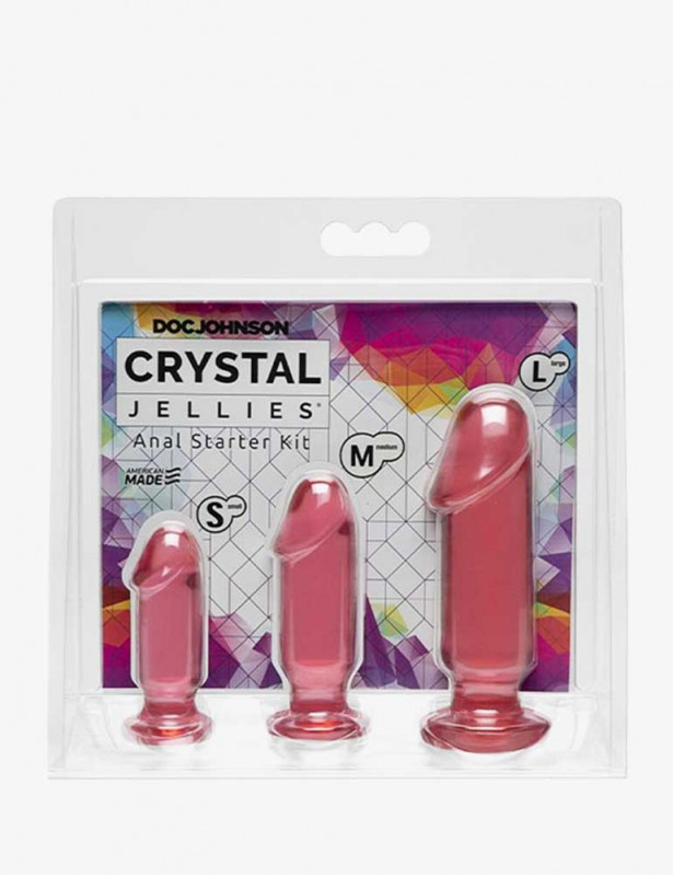 Kit de Démarrage Anal Crystal Jellies - Rose - Doc Johnson