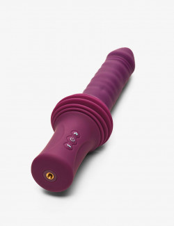 Gode chauffant et vibrant violet pour homme ou femme