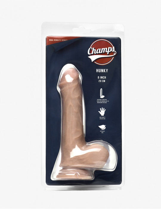 Gode réaliste Hunky Double Densité - Champs - 20 cm