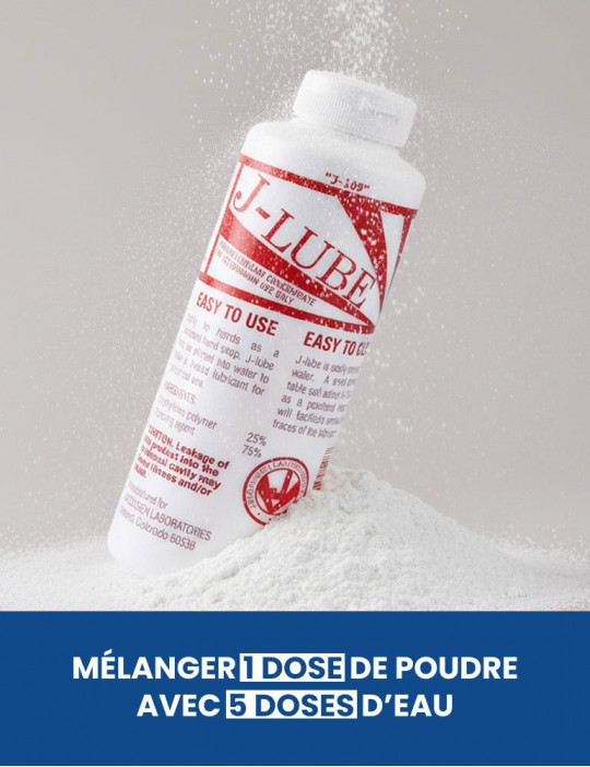 Mélanger de poudre et d'eau pour obtenir un lubrifiant