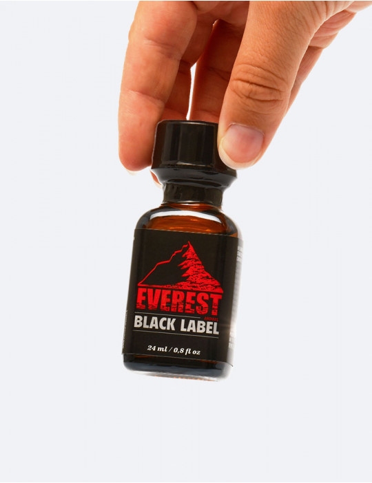 Poppers Everest Black Label 24 ml taille et format de flacon