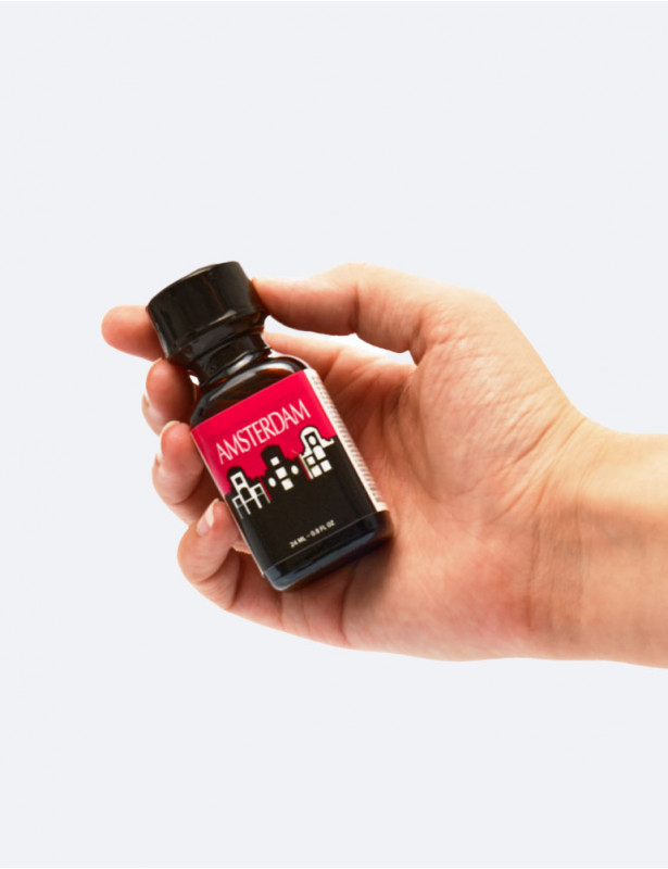 Poppers Amsterdam flacon noir et rose