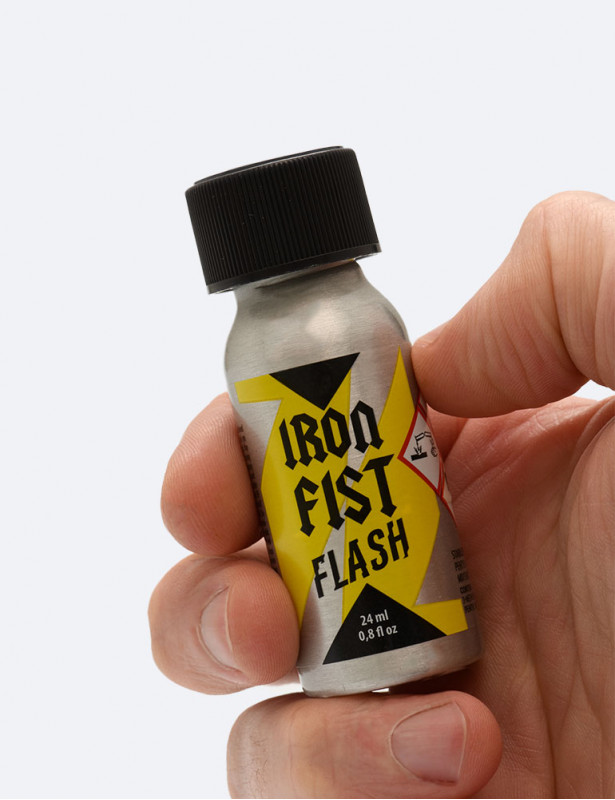 Poppers flacon aluminium iron fist flash