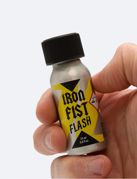 Poppers flacon aluminium iron fist flash
