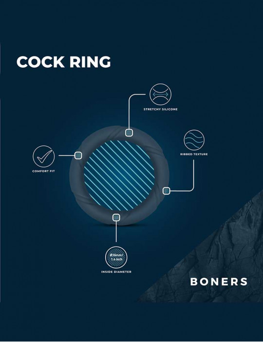description du cockring boner en silicone