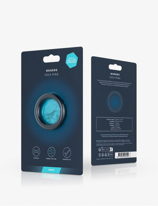 Packaging du cockring en silicone ultra extensible